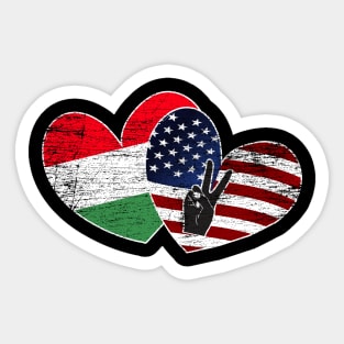 Hungarian american Sticker